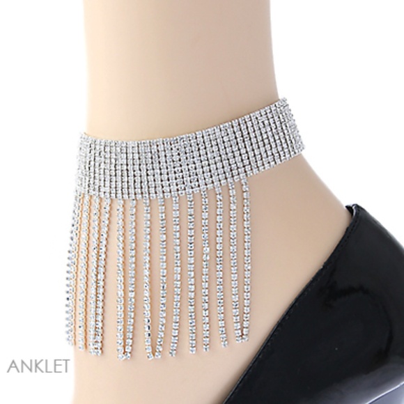 Crystal Tassel Anklet - Picture 2 of 2